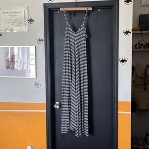 Puella white and navy maxi dress